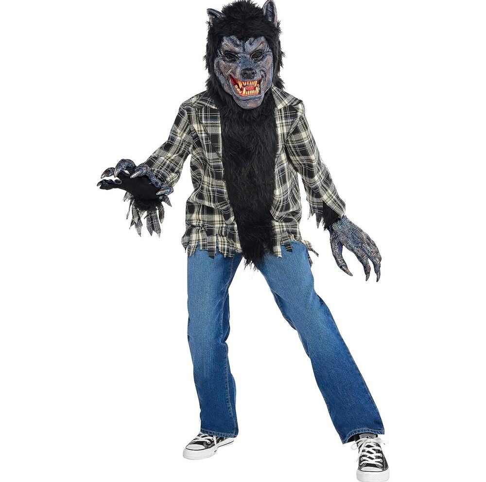 Rabid Werewolf Halloween Costume Animal Scary Killer Wolf Fancy Dress Up